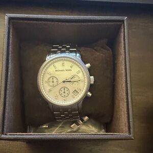 Michael Kors Silver Chronograph Watch